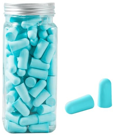 WIXOVO Ohrstöpsel zum Schlafen 60 Paare mit 38dB SNR, Superweiche Schaumstoff Ohrenstöpsel für Seitenschläfer, Wiederverwendbare Gehörschutzstöpsel zum Lernen, Arbeit, Reisen, Laute Geräusche (Blau)