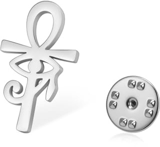 Amaxer Ankh Kreuz Auge des Horus Brosche Pin für Damen Herren altes ägyptisches Symbol Ankh Kreuz Brosche Pin Rucksack Abzeichen Hut Tasche Dekoration Zubehör