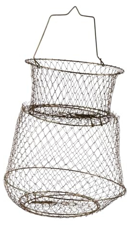 Faltbares Fischreusennetz aus Stahlwire für Krabben und Langusten | Kaffee, für Angeln, Leicht zu Tragen und Ausziehbar, Kompaktes Netz für Unterwegs