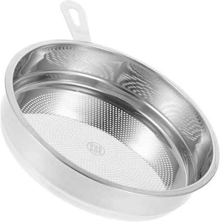 VERDANVERSE Edelstahl-Netzfilter Feinmaschiges ÖLsieb ÖLtopfzubehöR Wiederverwendbares KüChensieb FüR ÖL Und Tee 16.5X13.5X2.5Cm Leicht Zu Reinigen