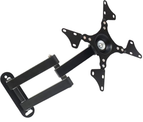OSALADI Soporte de Pantalla Ajustable 14-32 Pulgadas para TV y Monitor, Diseño Rotación 360°, Acero Resistente, Montaje Pared para Uso Doméstico y Oficina, Color Negro