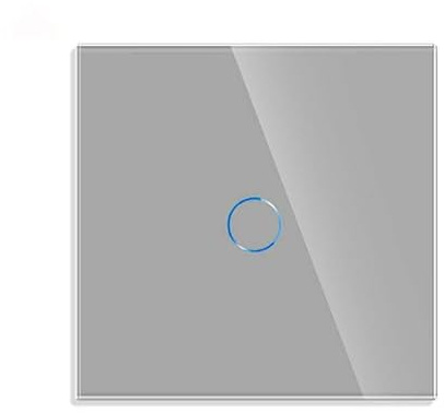 LEDBOX Pulsador timbre táctil KOOB frontal cristal gris