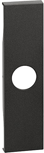 Bticino KG08 Cover Living Now da Applicare su Presa TV e Falso Polo con Uscita (Art. K4202D, K4202P14, K4202P10, K4202F, K4953), 1 Modulo, Colore Nero