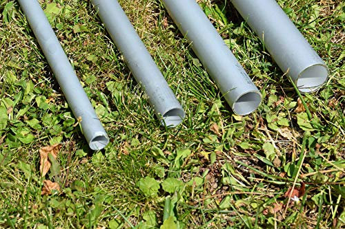 DEKOVALENZ Bodenanker aus Aluminiumrohr für Bali-Fahnen - Teleskop-Stangen, Größe:25 mm x 995 mm