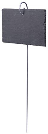 Yardwe Schiefer Pflanzenschilder Pflanzenetiketten Kräuterschilder Pflanzenstecker Gartenstecker Wiederverwendbar Schilder für Garten Pflanzen und Blumen (Rechteckig)