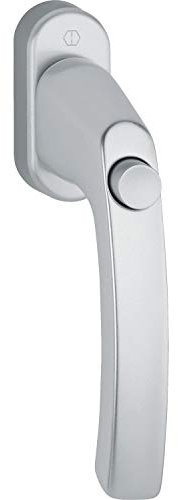 Hoppe 11715108 Fenstergriff LIÈGE-mit Druckknopf, VK 7 x 32, Silber eloxiert,