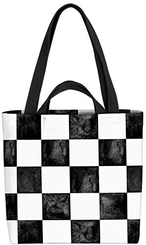 VOID Schackmönster väska 33 x 33 x 14 cm, 15 l shoppingpåse shoppingväska väska
