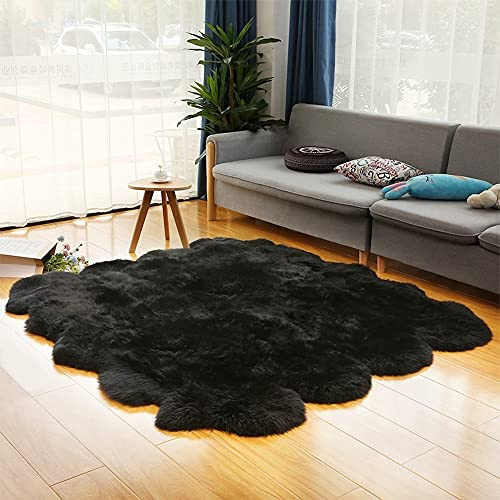 Altlue Alfombra Piel De Oveja Auténtico Alfombra Piel De Cordero Grande Alfombra Lana Alfombras Pelo Largo (Size : 8p(185 * 200cm))