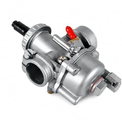 Carburatore 19 per Motozappa 2 Tempi - Compatibile con Motore Jlo 101-125 - 152 - Attacco Collettore 25 mm - Attacco Filtro Aria 40 mm