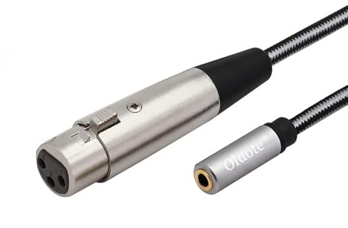 Oluote TRS da 3.5mm Jack Femmina Stereo a 2XLR Femmina Cavo, Splitter A Y Adattatore Cavo, Adattatore per Microfono (5m)