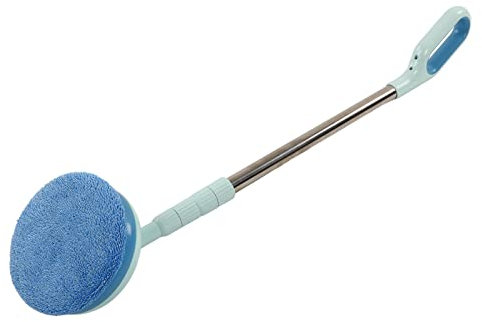 Kit per la Pulizia dei Vetri, Spazzola Elettrica per la Pulizia dei Vetri Senza Fili 8,5 W 5 V 2 A Spazzola per la Pulizia dei Vetri Elettrica Retrattile Impermeabile, Detergente per Vetri,(Blu)