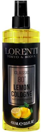 Lorenti 80° Lemon Aftershave | Barber Cologne for Men | Long Lasting Mens Cologne | Clean, Refined, Masculine Perfume for Men Sterilize Skin 400 ML (Yellow)