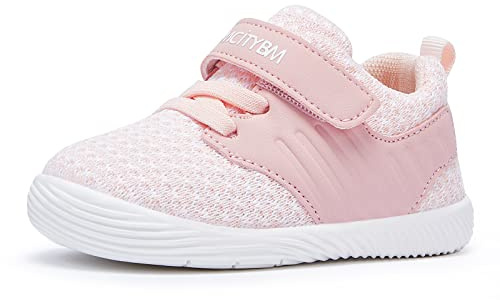 BMCiTYBM Baby Shoes Infant Boy Girl First Walking Shoes Lightweight Sneakers for First Walkers 6 9 12 18 24 Months Pink Size 12-18 Months Infant
