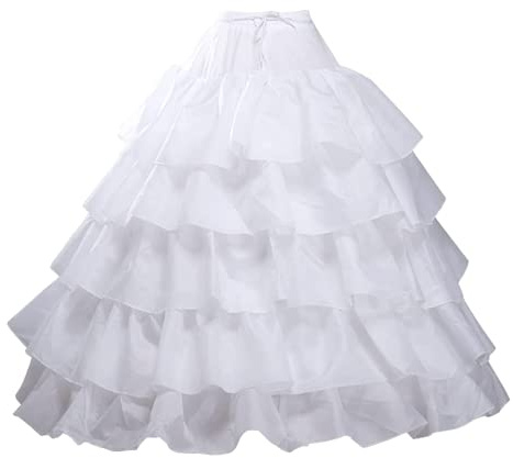 Cancan niña comunión, Can can para dar volumen a vestidos de mujer, Rockabilly Enagua de crinolina vestido novia bodas falda fallera Miriñaque para vestidos época y lolita (BLANCO ADOLESCENTE/ADULTO)