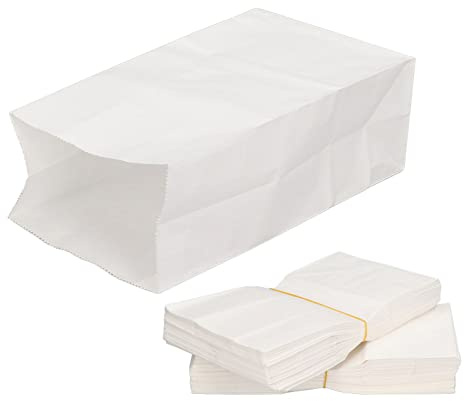 Papiertüten aus Wachspapier,100 Stück, Weiße Kraftpapiertüten, Fettbeständige Wachstüten in Lebensmittelqualität, Ideal Für Snacks, Brot, Weißes Set Zum Einkaufen(280x150x90mm)
