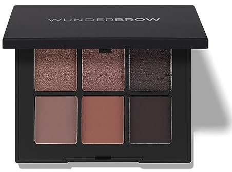 Wunderbrow Day to Night Essentials Paleta de Sombras de Ojos, 6 Colores (Mate y Brillante), Vegano y Libre de Crueldad Animal, Altamente Pigmentado