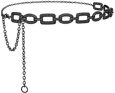 Taillenkette Gürtel Damen Verstellbare Metall Body Link für Kleid Jeans | Fashion Gold und Silber Chunky Link Bauch Kette Gürtel, Legierung Körperkette für tägliches Beach Hochzeitsfest