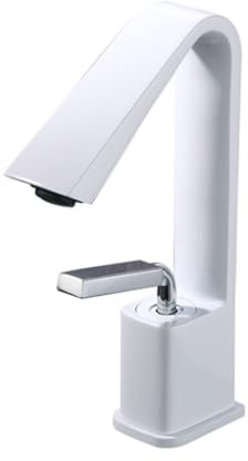Robinet De Salle De Bain Mitigeur De Lavabo Style Moderne Monocommande Laiton Robinet De Lavabo Eau Chaude Et Froide Disponible, Robinetterie Lavabo, Blanc