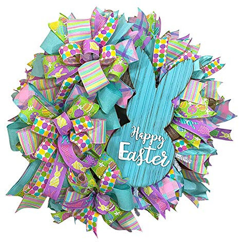 Osterdeko Türkranz, Ostern Kranz Mit Hase Hintern Osterkranz, Dekorative Künstliche Blumen Kränze, Wandkranz Türkranz Osterdeko Für Hochzeit Tür Wand Fenster Frühling Deko