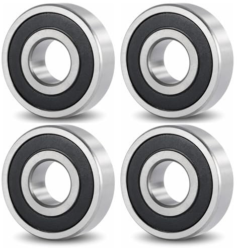 4 Pezzi Cuscinetto a Sfere 608RS in Metallo Mini Cuscinetti Cuscinetti a sfera 608 RS per pattini a rotelle,in acciaio al carbonio,in linea, per Pattini Rollerblade Skateboard (8mm x 22mm x 7mm)