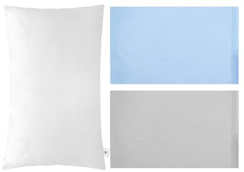 HweeWanX Kleines Mini-Kissen, 30 x 20 cm, kleines Kissen, Reisekissen, Nickerchenkissen mit zwei Kissenbezügen für Erwachsene und Kinder, Katzen, Hunde, Büro-Taillenstütze, maschinenwaschbar