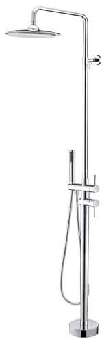 Gartendusche/Außendusche/Pooldusche/Regendusche/Duschsäule/Dusche Inklusive Einer Schwalldusche und Handbrause Aus 304 Messing