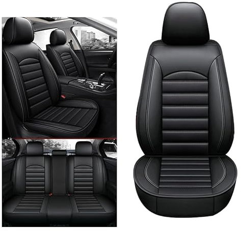 Auto Autositzbezüge Set für Buick Lacrosse 3.Generation,Sitzbezug Auto Vordersitze und Rücksitze Durable Autoschondecke,A/Black