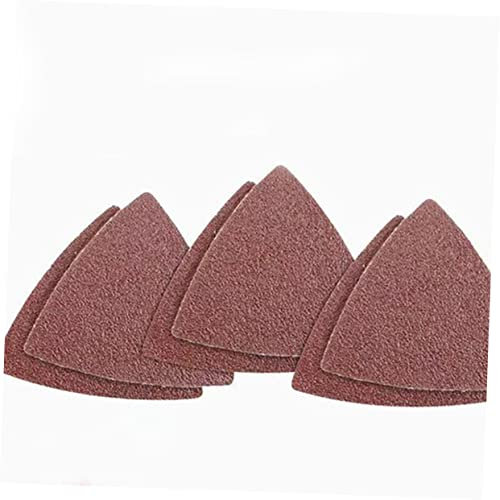 SOLUSTRE 100pezzi Pack Triangular Self-stick Sanding Sheets Multi-grit Sandpaper Pads for Wood and Metal Finishing for Oscillating Multi-tools
