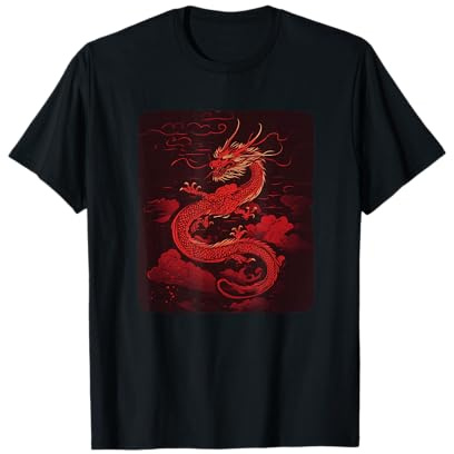 Beau costume de dragon chinois pour les fans de dragons traditionnels T-Shirt