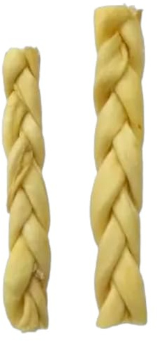 Ziegenhaut Kauartikel für Hunde, 1kg, geflochten, hypoallergen, ohne jegliche Zusätze