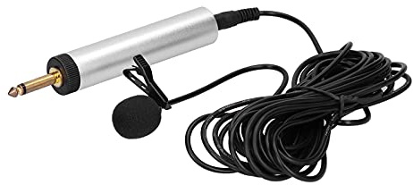 Beufee Mini-Mikrofon, 6,35-mm-Buchse, Kondensatormikrofon, Lavalier-Mikrofon, Instrumentenmikrofon, Clip-on-Mikrofon für Gitarre, Saxophon, Trompete, 16,4 Fuß