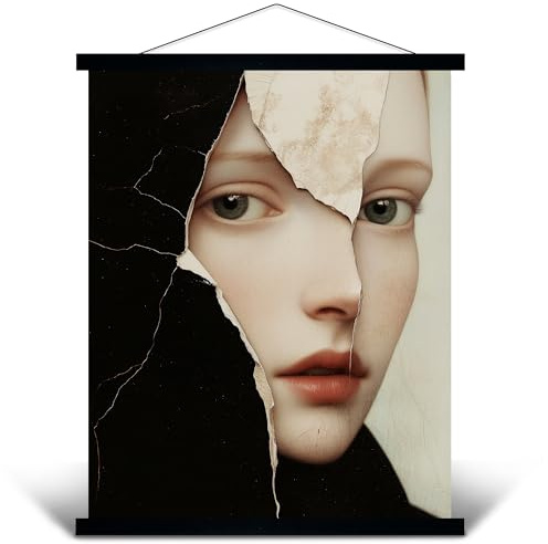 PANORAHMA BILDERRAHMEN Posterleiste 84cm (A1) / Posterschiene aus Massiv-Holz/Magnetischer Posterhalter für alle Größen/Einfache Posteraufhängung & unkompliziertes Wechseln/Schwarz
