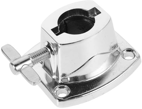 Kisangel Soporte de Montaje para Platillos de Batería en Metal Plata, Ligero y Portátil, Compatible Tambor Snare y Bass para Diversos Escenarios