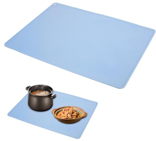 Silikon Bastelunterlage 60 x 40cm Silikonmatte Groß für Basteln Malen | Mehrzweck Antihafte Silikon Unterlage Wiederverwendbare Knetunterlage