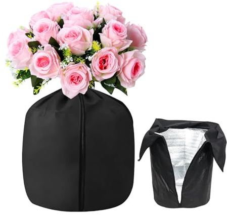 Housses de Protection en Pot pour Plantes, 50x45cm Sac Protection Pots Fleurs, Protection Pot de Fleur Hiver, Housse Hivernage Plante avec Éclair et Cordon Serrage, pour Plantes Protection hivernale