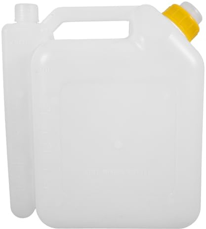 NUOBESTY Flacon Mélangeur D'huile Moteur Et Bouteille Doseuse à Carburant pour Tronçonneuses Et Débroussailleuses, 4l, Plastique Robuste Anti-Fuite, Compact Et Léger, pour Moteurs Deux