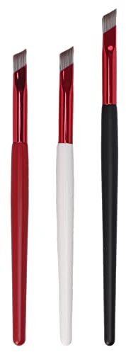 Juego de brochas para cejas en ángulo profesional, 3 piezas, brocha de maquillaje multifuncional para dar forma a las cejas, ojos ahumados, delineador de labios, nailon suave,