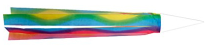 VPUPYILG 150 cm Rainbow Windsock Carp Flag Koi Nobori Wind Streamer Hanging Kite Decor