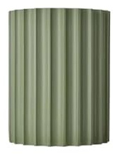 5.51in Resin Wall Light Half-Cylinder Green Wall Mounted Lamp Modern Minimalist Wall Sconce G9 Base for Living Room Bedroom Stairway Hallway(Green)