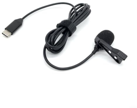 Risveglio Microfono Lavalier e GO, microfono ad alta fedeltà per PC, per registratore audio portatile compatto e vlogging e interviste, nero