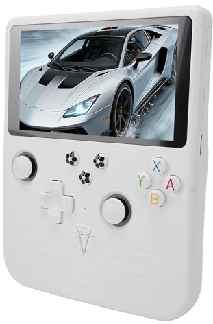 Generic Console di Gioco Portatile Console di Gioco retrò Dalle Prestazioni Potenti Schermo HD da 6 Pollici per Viaggi Batteria da 6000 MAh (WHITE)