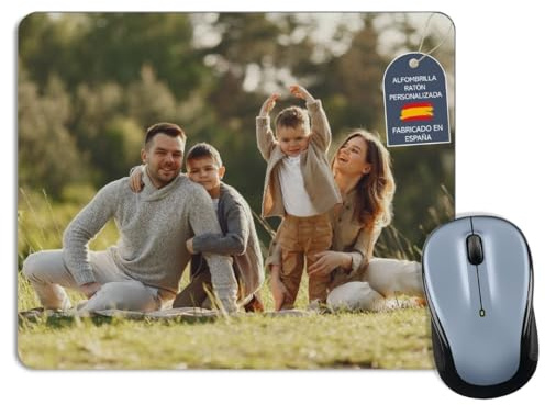 Alfombrilla Ratón Personalizada. Mouse Pad Personalizado. Alfombrillas Raton Personalizadas. Mousepad Tapete Escritorio. Regalos Personalizados Hombre, Mujer, Padre 18x22cm Rectangular