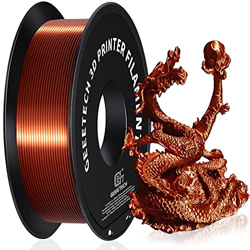 GEEETECH PLA Filament 1,75mm Silk Copper, 3D Drucker Filament PLA 1kg Spool