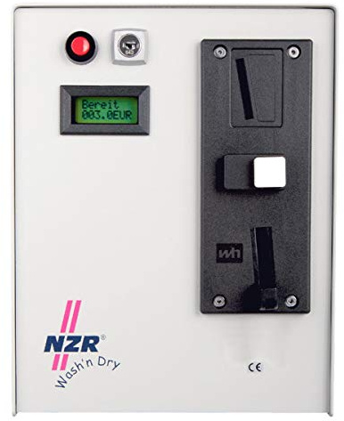 WITTKOWARE Wash`n Dry Münzautomat für 1 Euro Münzen, mit Restzeitanzeige und Taste für kurzzeitige Stromfreigabe (Türöffnung Waschmaschine)
