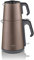 Arzum Théière turque électrique - Puissance : 1650 W - Théière de 1,2 l - Bouilloire de 1,8 l - En acier inoxydable - Fonction maintien au chaud - Protection contre le fonctionnement à sec -