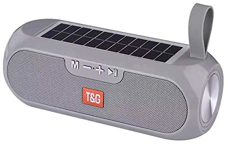 ELLENNE CASSA SPEAKER BLUETOOTH CON RICARICA SOLARE 10W ALTOPARLANTE WIFI TG182 (Grigio)
