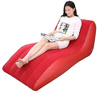 BANGSUN Aufblasbares Bett, Sofa, zusammenklappbar, multifunktional, tragbar, Rot