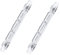 LEDLUX Lampes Halogènes 2 Pièces Dimmable R7S Blanc Chaud 2700K (78mm, 80W 1250lm)