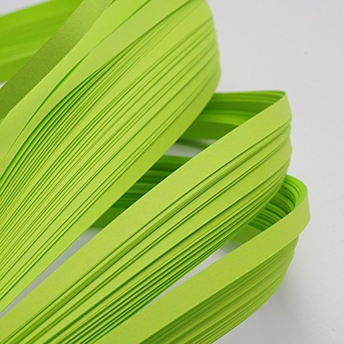Craftdady Quilling-Papierstreifen, 530 x 5 mm, grün, gelb, für Bastelarbeiten, Handwerk, Quilling, Papier, Malerei, Wanddekoration, 1200 Stück