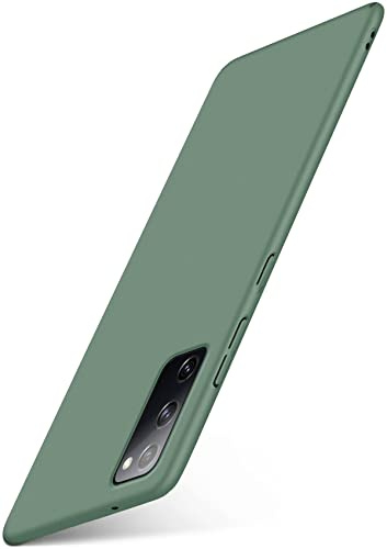 moex für Samsung Galaxy S20 FE/FE 5G Hülle Ultra Dünn, Schutzhülle mit erhöhtem Kameraschutz, Slim Cover Hardcase Backcover, Dünnste Handyhülle Minimalistisch Alpha Case, Matt Oliv
